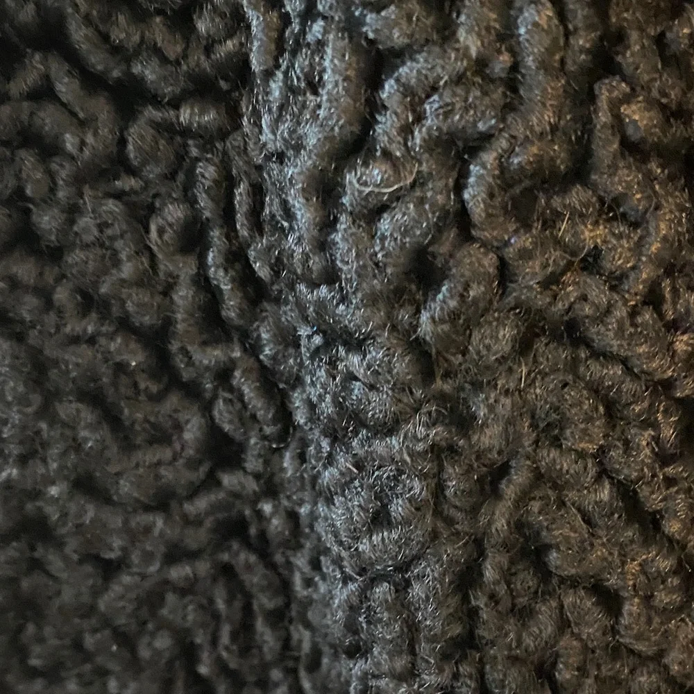 Vintage Black Curly Lamb Jacket w/Mink Collar - Picture 3 of 7